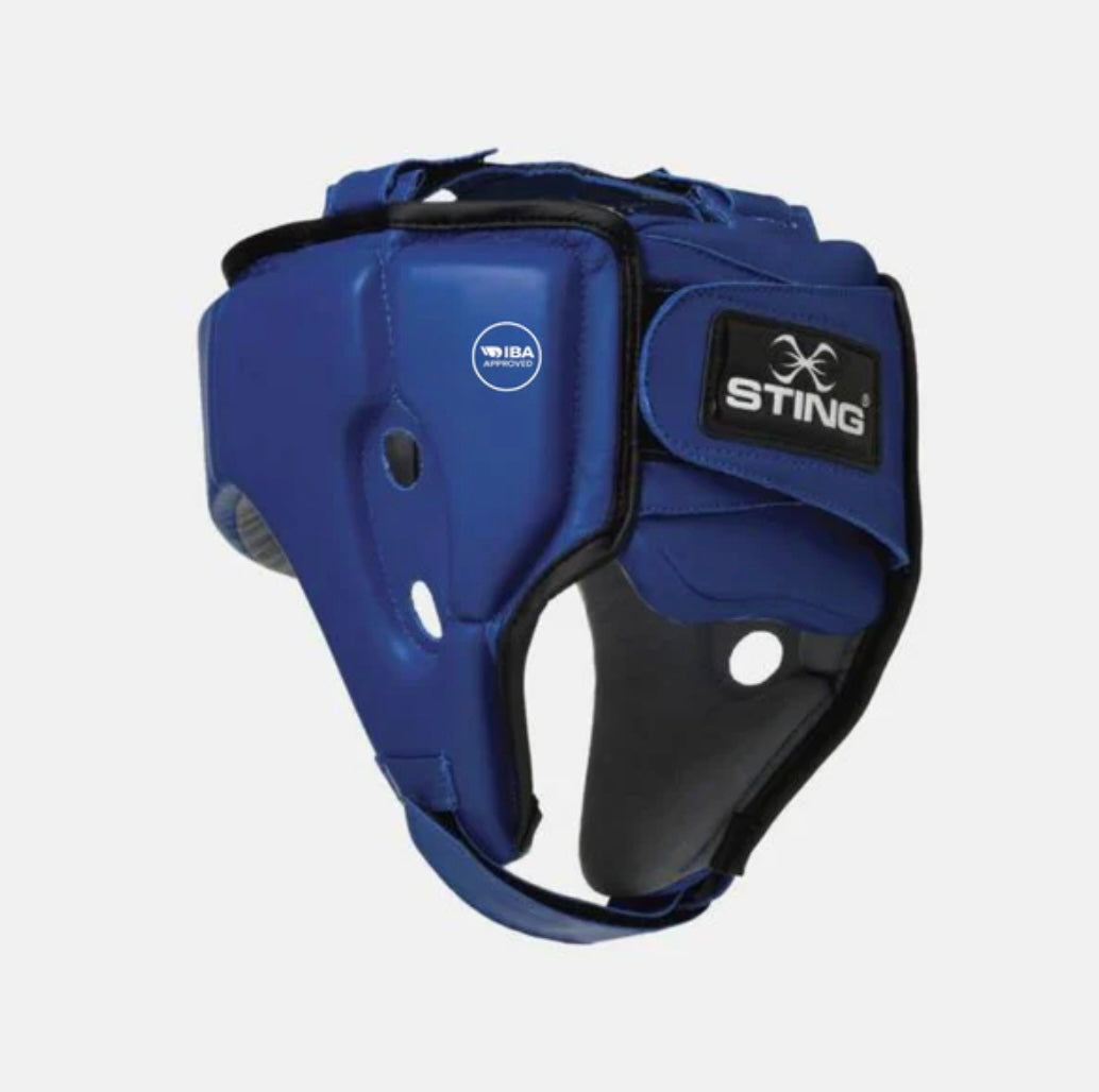 Sting IBA-Approved Competition Head Guard – Blue Boxing Headgear